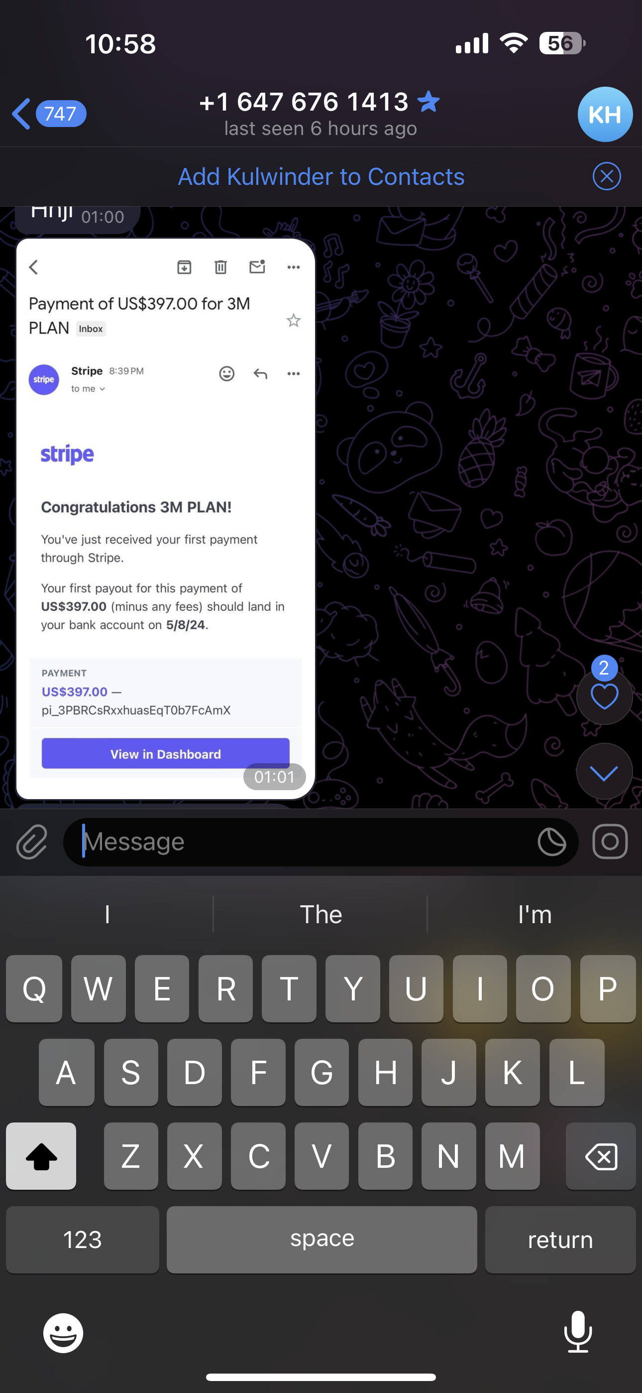 Stripe payment confirmation